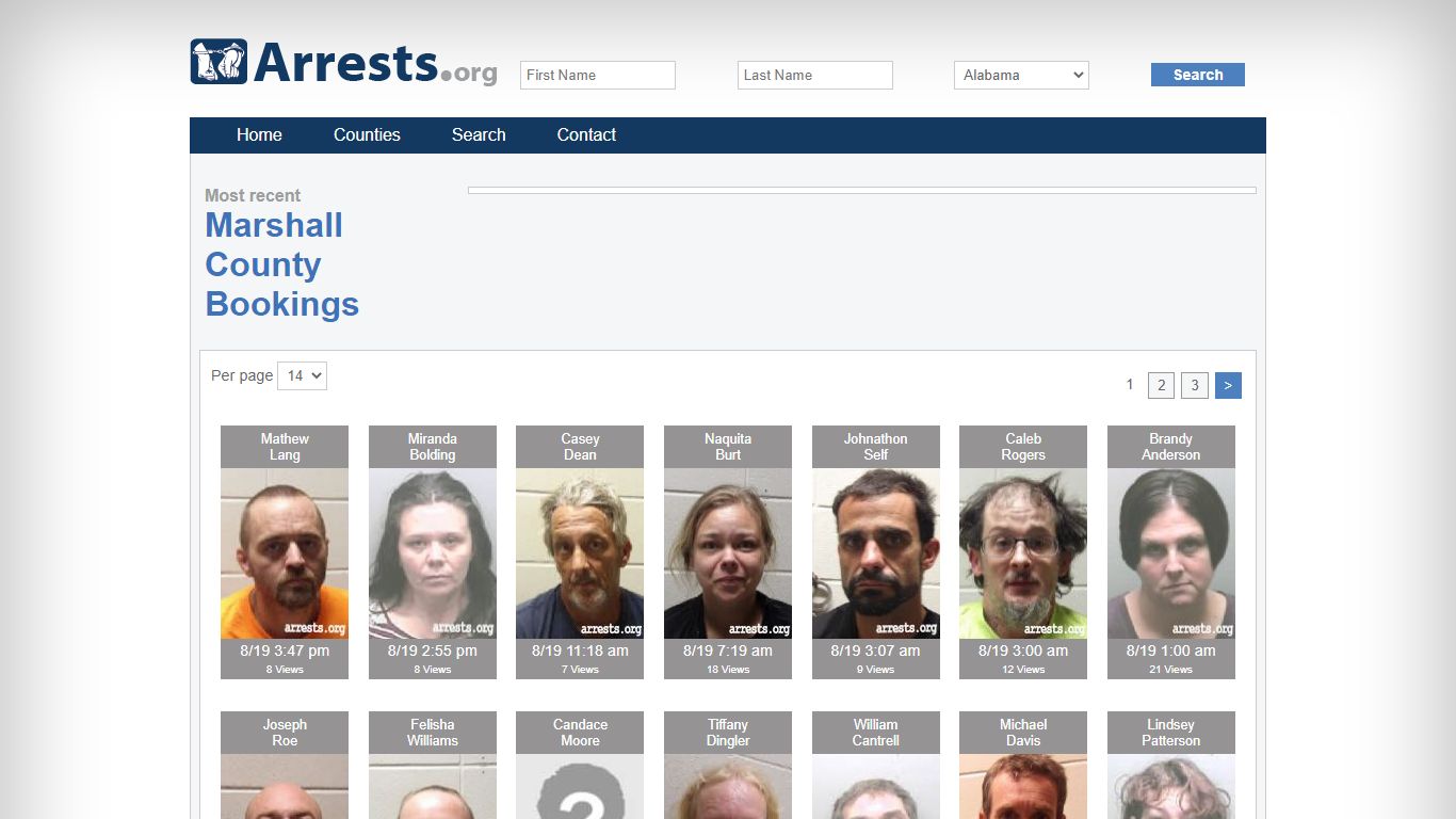 Marshall County Arrests and Inmate Search
